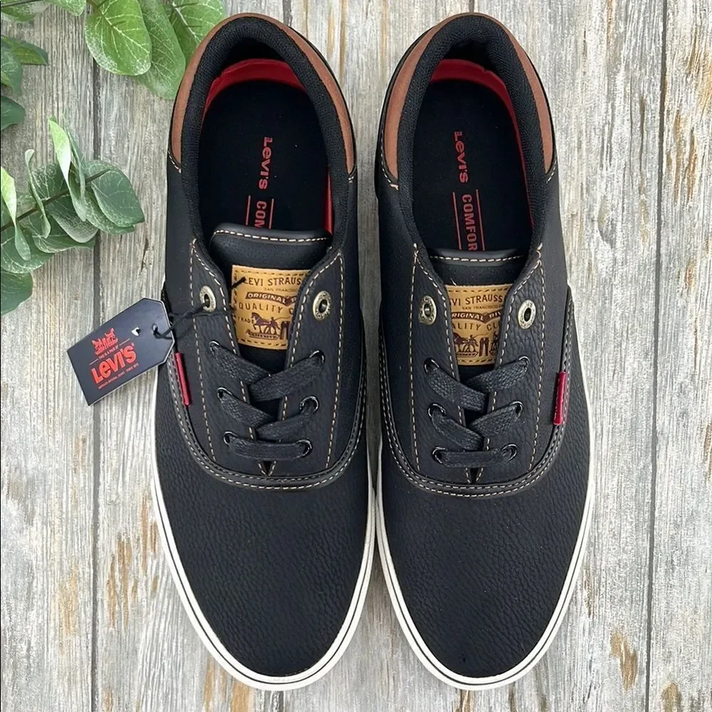 Levi's Mens Black Ethan Casual Fashion Sneaker Shoes Size 9